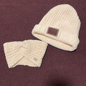 Pink winter accessories - Love Your Melon hat & CAILA headband; like new